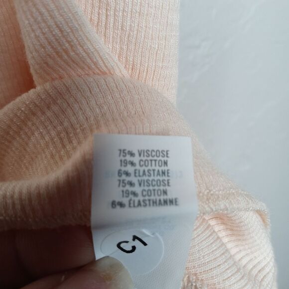 Aerie Peach Henley Ribbed Tank - Picture 8 of 8